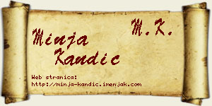 Minja Kandić vizit kartica